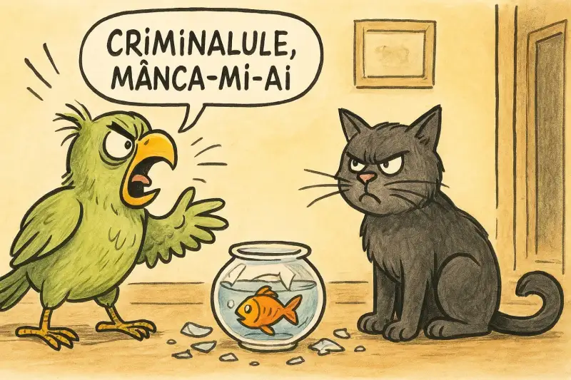 Papagalul meu a fost martor la o crimă