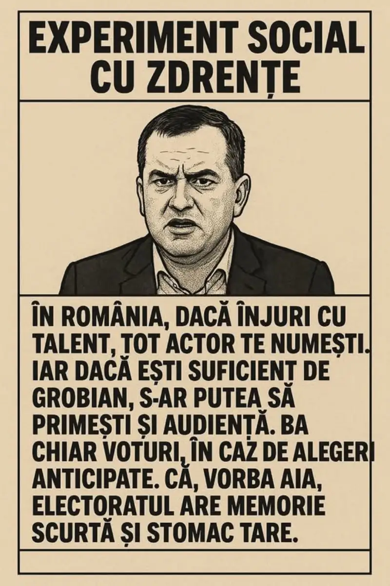 Experiment social cu zdrențe, Luchian Florin Cochină